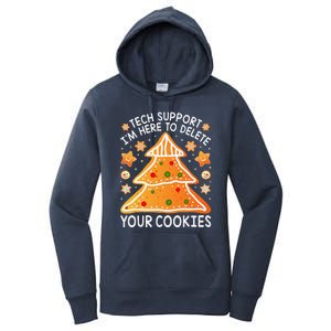 Christmas Tech Support Here To Delete Cookies Xmas Women's Pullover Hoodie