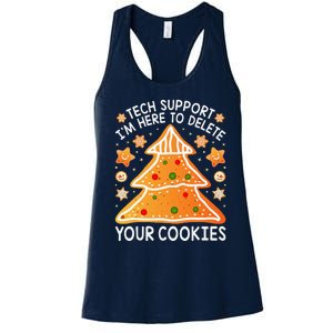 Christmas Tech Support Here To Delete Cookies Xmas Women's Racerback Tank