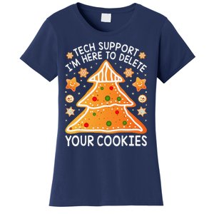 Christmas Tech Support Here To Delete Cookies Xmas Women's T-Shirt