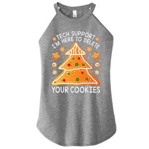 Christmas Tech Support Here To Delete Cookies Xmas Women's Perfect Tri Rocker Tank