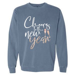 Cheers To The New Year 2025 Champagne New Years Eve Party Garment-Dyed Sweatshirt