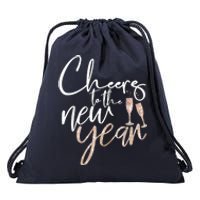 Cheers To The New Year 2025 Champagne New Years Eve Party Drawstring Bag