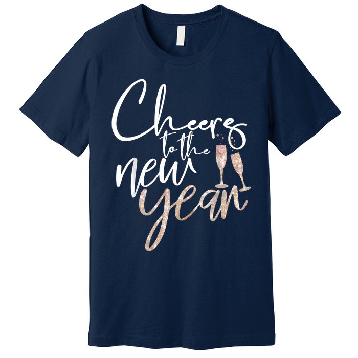 Cheers To The New Year 2025 Champagne New Years Eve Party Premium T-Shirt