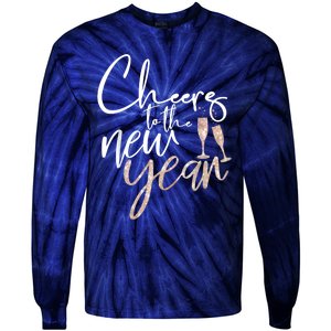 Cheers To The New Year 2025 Champagne New Years Eve Party Tie-Dye Long Sleeve Shirt