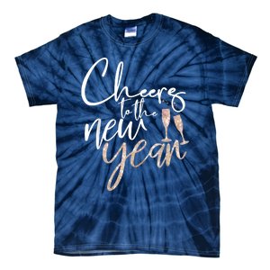 Cheers To The New Year 2025 Champagne New Years Eve Party Tie-Dye T-Shirt