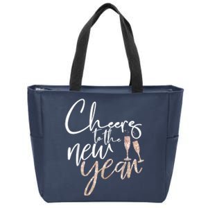 Cheers To The New Year 2025 Champagne New Years Eve Party Zip Tote Bag