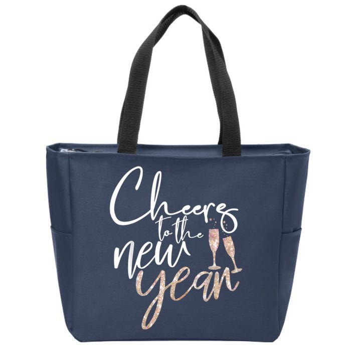 Cheers To The New Year 2025 Champagne New Years Eve Party Zip Tote Bag