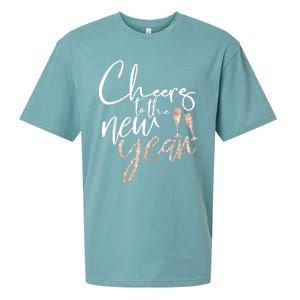 Cheers To The New Year 2025 Champagne New Years Eve Party Sueded Cloud Jersey T-Shirt