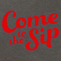 Come To The Sip Red Cotton Canvas Backpack