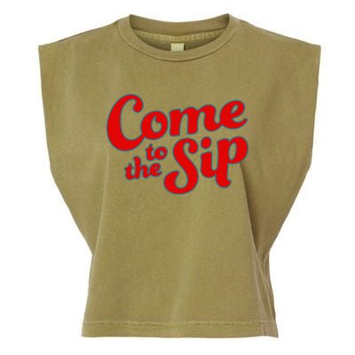 Come To The Sip Red Garment-Dyed Women's Muscle Tee