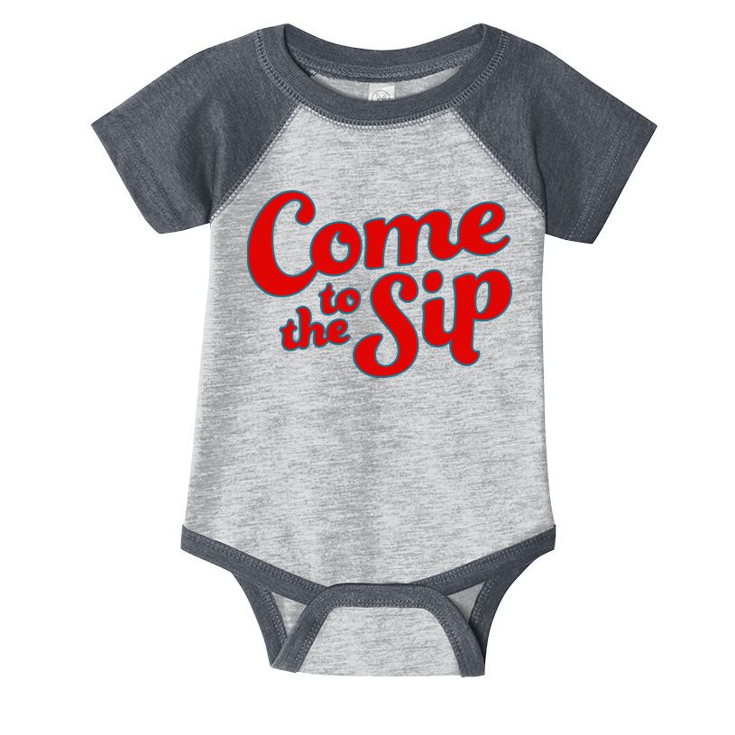 Come To The Sip Red Infant Baby Jersey Bodysuit