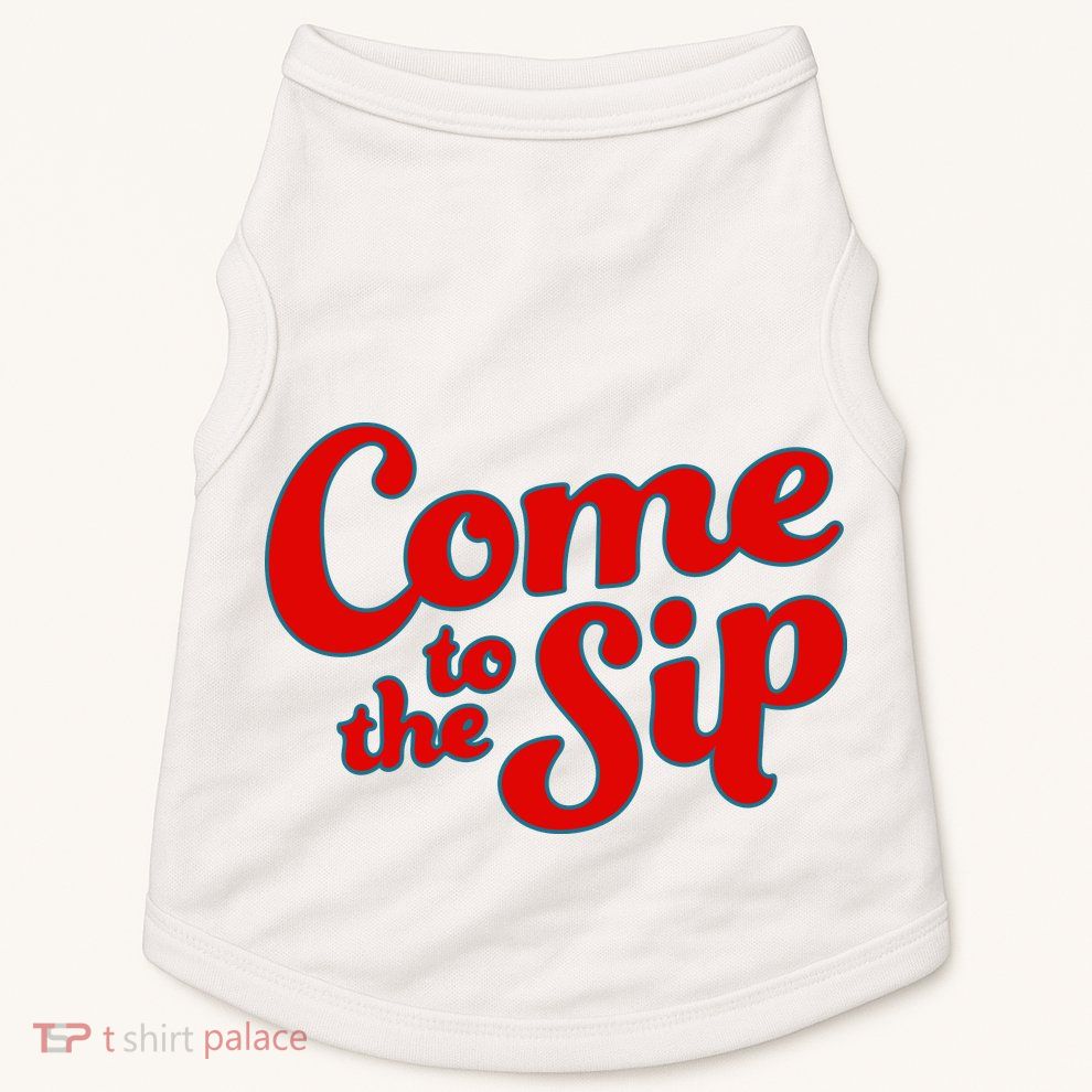 Come To The Sip Red Doggie Tank