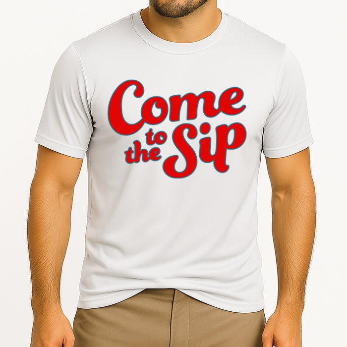 Come To The Sip Red Performance Shirt