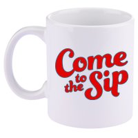 Come To The Sip Red 11oz C Handle Ceramic Mug