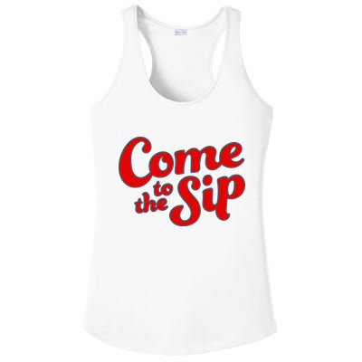 Come To The Sip Red Ladies PosiCharge Competitor Racerback Tank