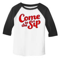 Come To The Sip Red Toddler Fine Jersey T-Shirt