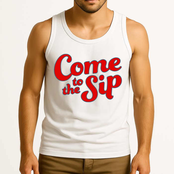 Come To The Sip Red Tank Top