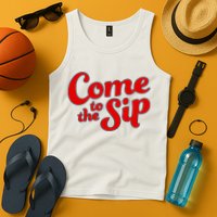Come To The Sip Red Tank Top