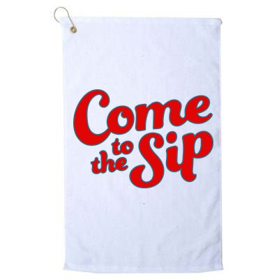 Come To The Sip Red Golf Towel