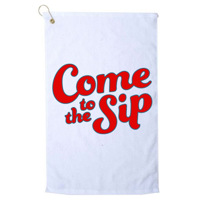 Come To The Sip Red Golf Towel
