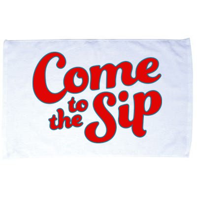 Come To The Sip Red Microfiber Hand Towel