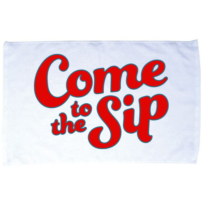 Come To The Sip Red Microfiber Hand Towel