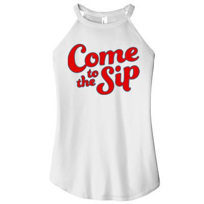 Come To The Sip Red Women's Perfect Tri Rocker Tank