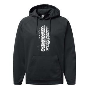 Car Tire Tracks Performance Fleece Hoodie