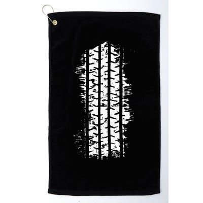 Car Tire Tracks Golf Towel