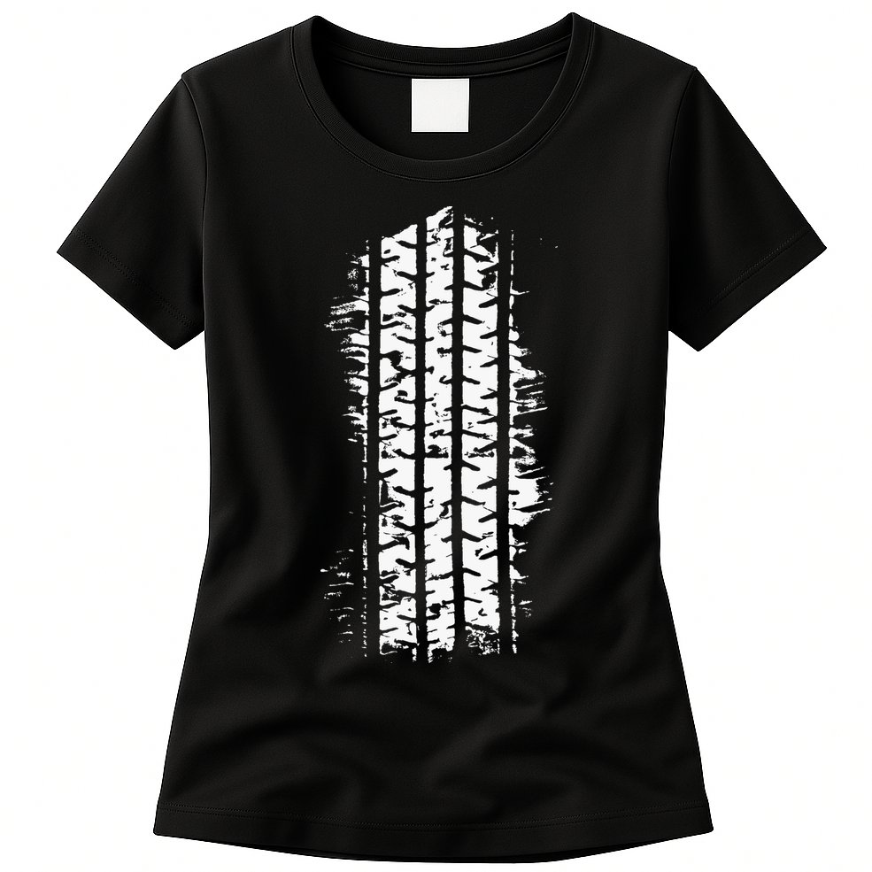 Car Tire Tracks Womens T-Shirt