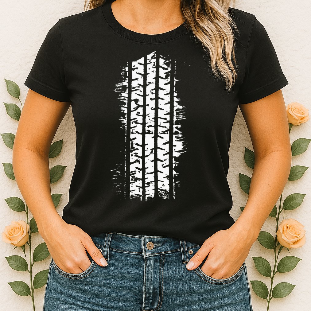 Car Tire Tracks Womens T-Shirt