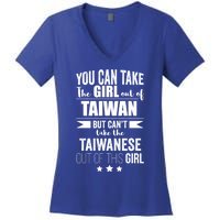 Can Take The Out Of Taiwan Pride Taiwanese Proud Funny Gift Women's V-Neck T-Shirt