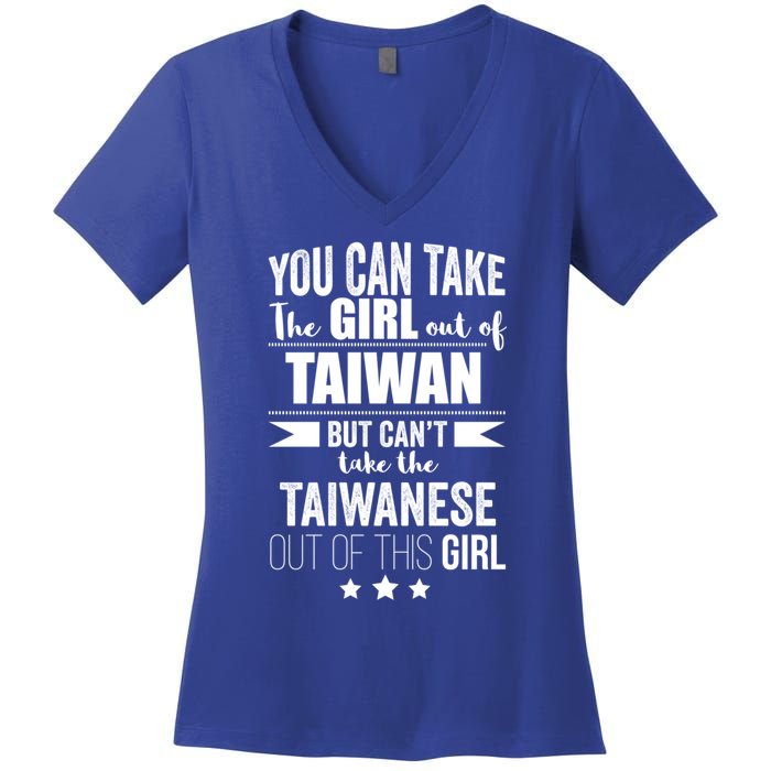 Can Take The Out Of Taiwan Pride Taiwanese Proud Funny Gift Women's V-Neck T-Shirt