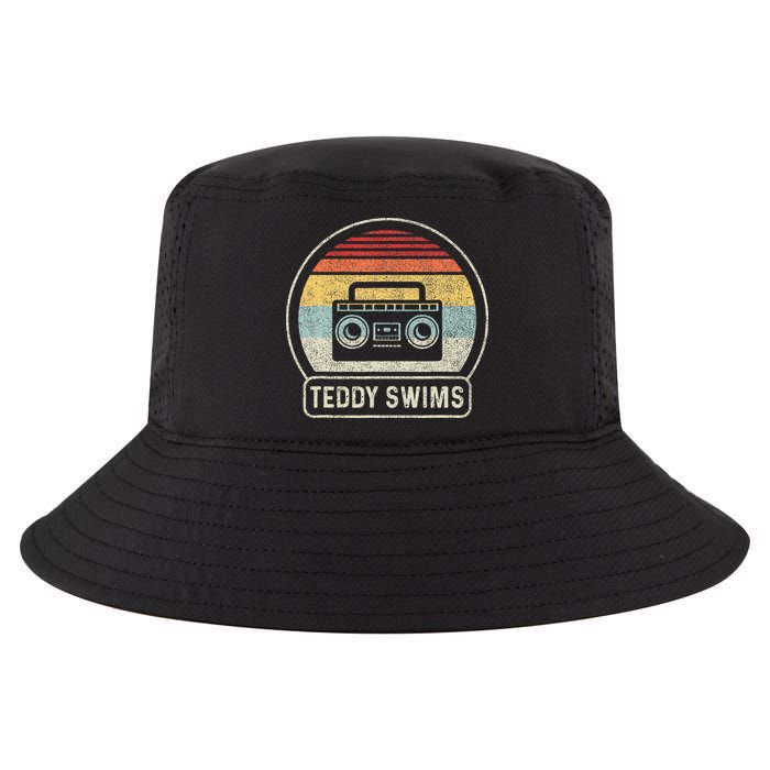 Cassette Tape T.E.D.D.Y Swims 90s Music Retro Sunset Cool Comfort Performance Bucket Hat