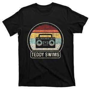 Cassette Tape T.E.D.D.Y Swims 90s Music Retro Sunset T-Shirt