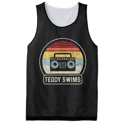 Cassette Tape T.E.D.D.Y Swims 90s Music Retro Sunset Mesh Reversible Basketball Jersey Tank