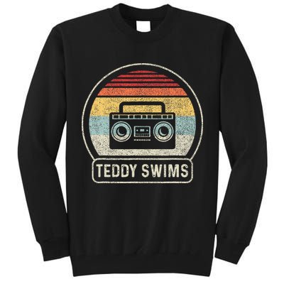 Cassette Tape T.E.D.D.Y Swims 90s Music Retro Sunset Tall Sweatshirt