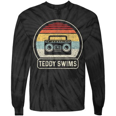 Cassette Tape T.E.D.D.Y Swims 90s Music Retro Sunset Tie-Dye Long Sleeve Shirt