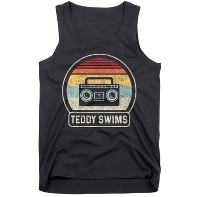 Cassette Tape T.E.D.D.Y Swims 90s Music Retro Sunset Tank Top