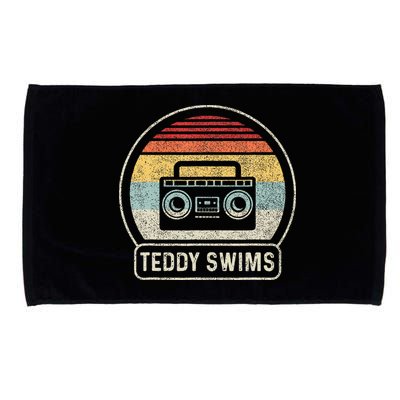 Cassette Tape T.E.D.D.Y Swims 90s Music Retro Sunset Microfiber Hand Towel