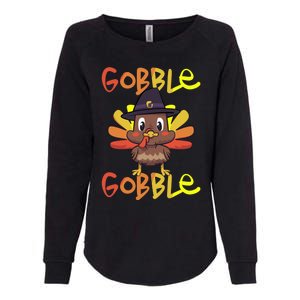 Cute Thanksgiving Turkey Day Gobble Gobble Funny Gift Womens California Wash Sweatshirt