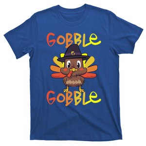 Cute Thanksgiving Turkey Day Gobble Gobble Funny Gift T-Shirt