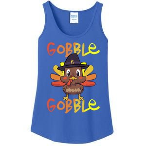 Cute Thanksgiving Turkey Day Gobble Gobble Funny Gift Ladies Essential Tank