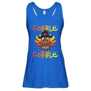 Cute Thanksgiving Turkey Day Gobble Gobble Funny Gift Ladies Essential Flowy Tank