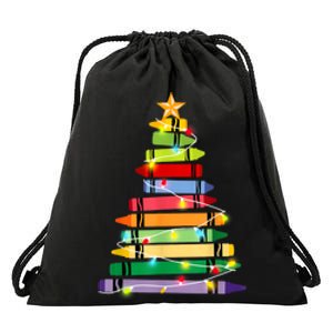 Christmas Tree Teacher Student Xmas Holiday Pajamas Drawstring Bag