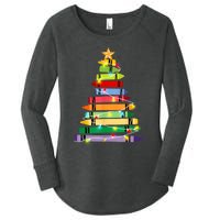 Christmas Tree Teacher Student Xmas Holiday Pajamas Women's Perfect Tri Tunic Long Sleeve Shirt