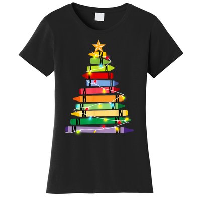 Christmas Tree Teacher Student Xmas Holiday Pajamas Women's T-Shirt