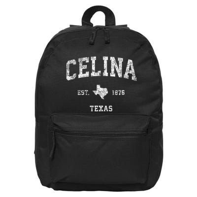 Celina Texas Tx Vintage Athletic Sports 16 in Basic Backpack