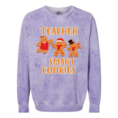 Christmas Teacher Teaching Students Gift Funny Xmas Colorblast Crewneck Sweatshirt