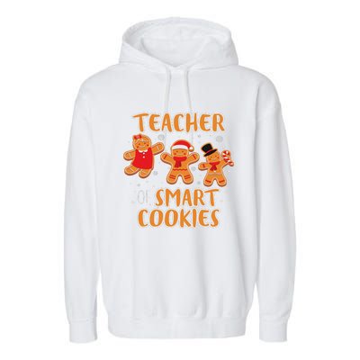 Christmas Teacher Teaching Students Gift Funny Xmas Garment-Dyed Fleece Hoodie